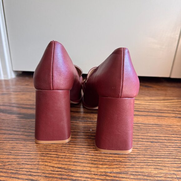 Nordstrom Rack Burgundy Loafer Heels - Picture 5 of 6